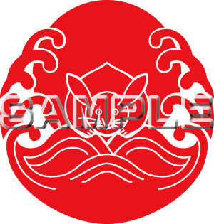 波に月に兎 | 家紋-Kamon-素材ダウンロード